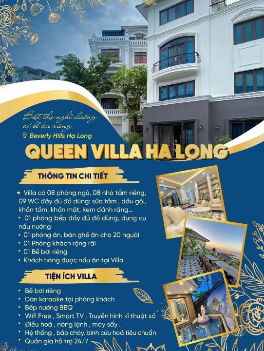Bai Chay Villa | Queen 1 Villa 8PN có hồ bơi , Karaoke