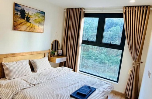 Sa Pa Apartment | Jade Nguyễn Sapa 2 ROOM- Balcony with mountain view, kitchen, washing machine