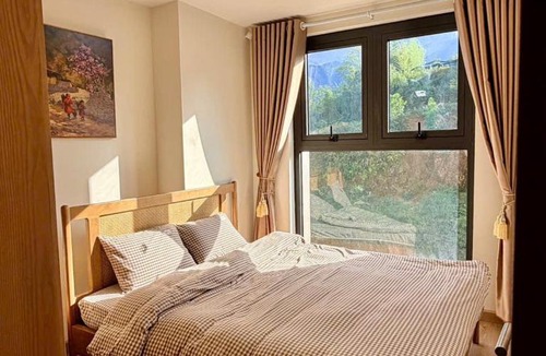 Sa Pa Apartment | Jade Nguyễn Sapa 2 ROOM- Balcony with mountain view, kitchen, washing machine