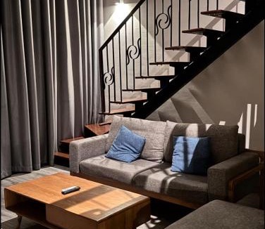 Tay Ho Apartment | Solari 15F Duplex Suite with Nhat Tan Bridge View