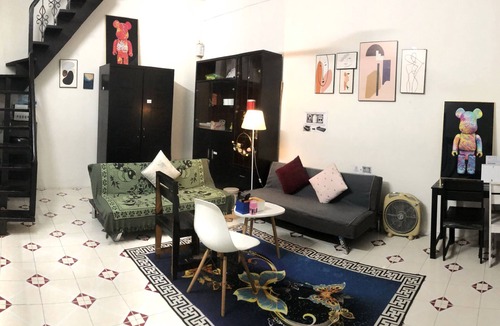 Đien Bien Apartment | Spacious 2-floor Duplex apartment near Train cafe Street, quiet local Alley