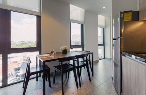 Miguel Hidalgo Apartment | Urban 1 Bedroom with AC and Skyline