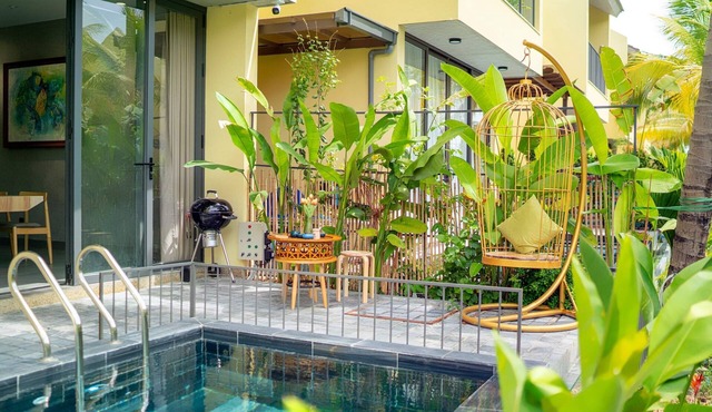 3br villa w/private pool, full kitchen, 5' to Anbang beach, 7' HoiAn town