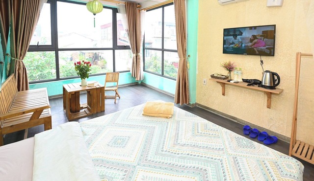 Bright/Hanoi style/Old quarter/3 mins walk to Hoan Kiem Lake/6private RS/*20 pax