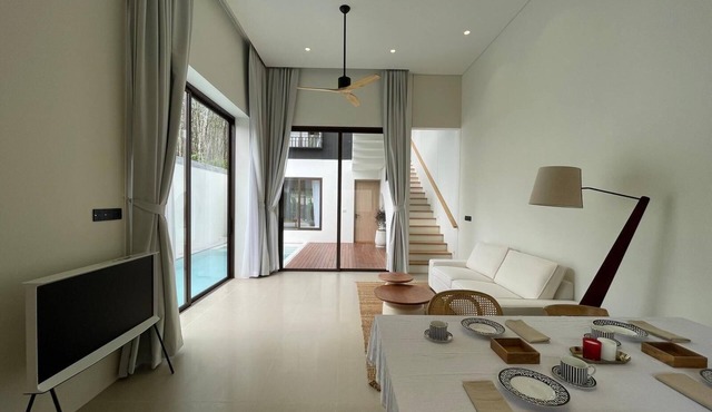 Charming 2-bedroom pool villa with AC, WiFi in tranquil Thalang in Thalang
