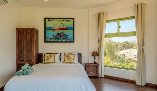 Cool 2-bedroom apartment with AC in charming Hội An Pine Beach Apartment