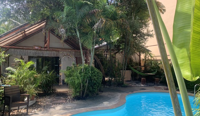 Cozy resort featuring 3 bungalows and a pool for you to enjoy, privately.