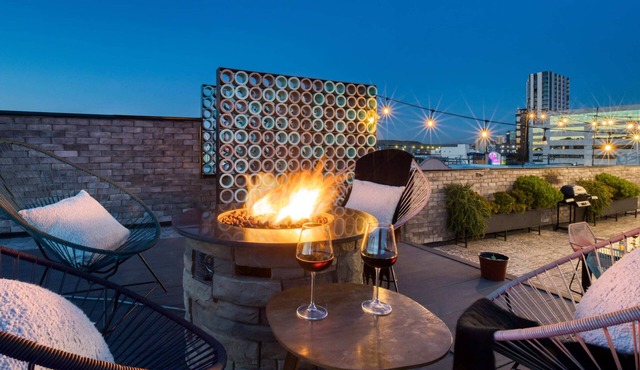 Fun Apt: 24/7 Security+Lounge+Rooftop w/Fire Pit in Tijuana