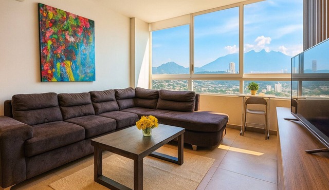 Iconic Cerro Views Retreat with Rooftop Pool in Monterrey