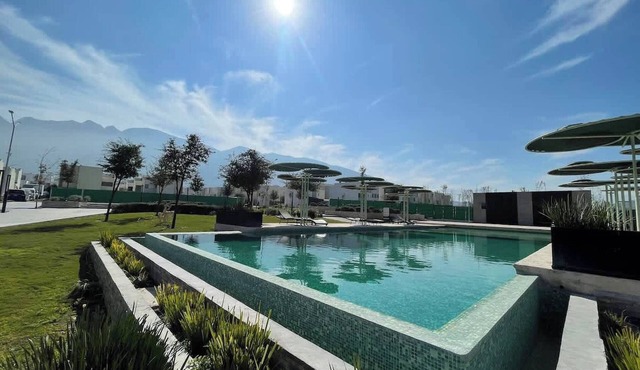 Modern home with pool, garden & 24 7 security in Garcia