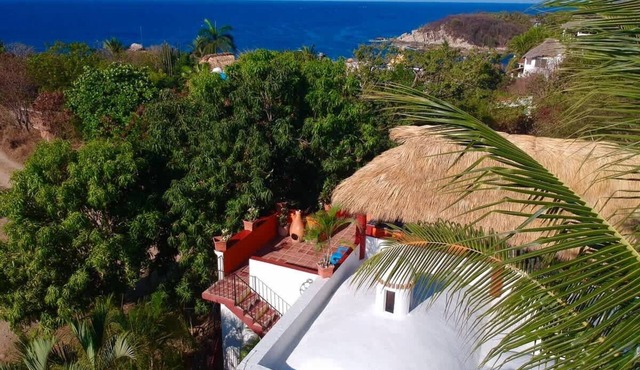 Oaxacan Home | 2 King Beds, Palapa & Ocean View in Puerto Escondido