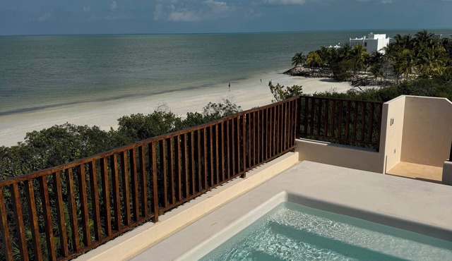 Ocean View Penthouse with Rooftop & Plunge Pool - B301 in Holbox