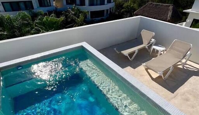 Penthouse - Private - Pool & Heated Jacuzzi & Rooftop A3022B in Tulum
