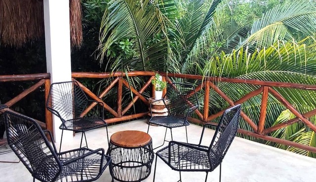 Sea View, 2BR Condo, Full Kitchen, Balcony, C8 in Holbox