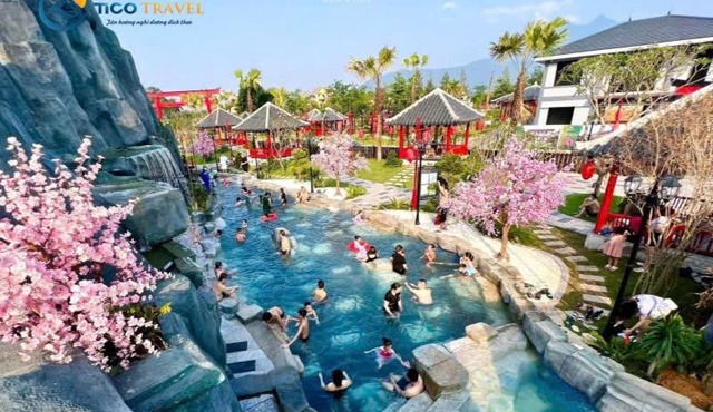Tắm khoáng Onsen mineral bath, Vuon Vua, Thanh Thuy, Phu Tho