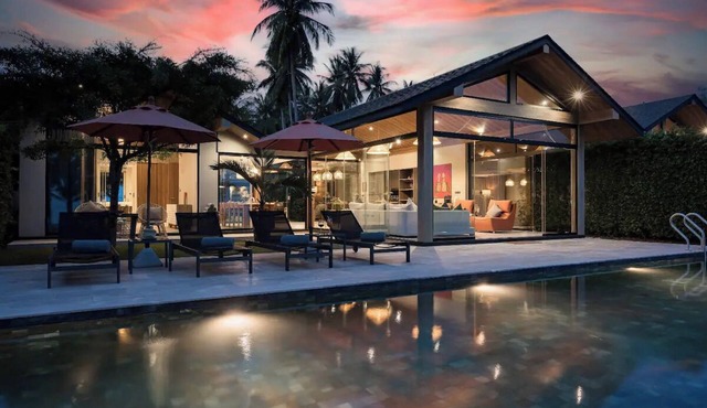 【 Talay 】 New 5BR Beach Villa Infinity Pool in Surat Thani