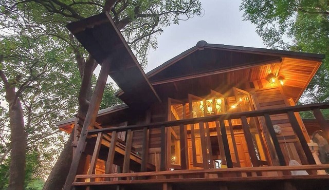 three little birds 2 bedroom (บ้านไม้กลางสวน) in Tambon Khao Noi