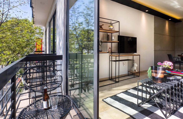 Completely equipped Apt w/Balcony | Gym+Rooftop+Grill in Ciudad de México
