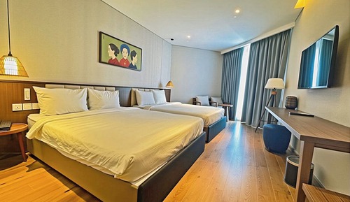 Luxury Quadruple Room, Pool Access, Garden View
