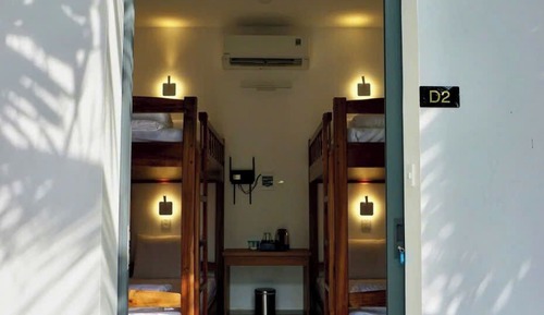 Basic Shared Dormitory, Balcony, Beach View
