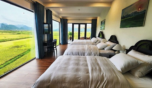 Family Double or Twin Room, Balcony, Mountain View